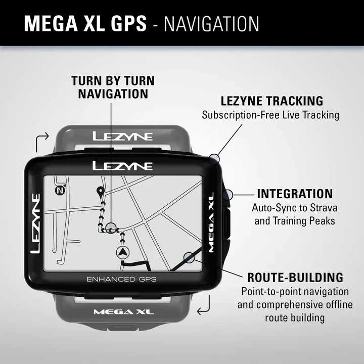 Lezyne Mega XL GPS with bar stem mount Road MTB Hybrid computer | eBay
