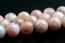 Natural Light Pink Opal Beads Grade A Round Loose Beads 7-8/8/8-9/10/10-11MM