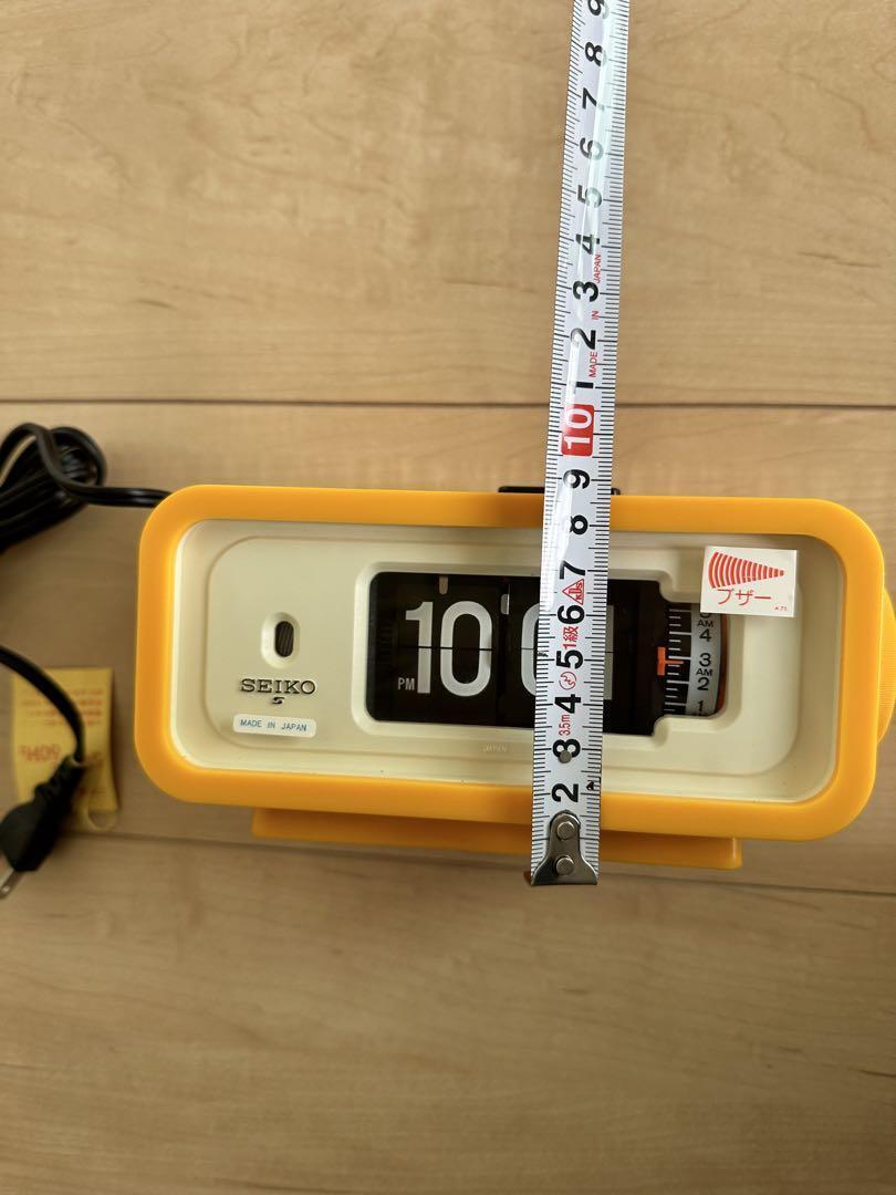 SEIKO DP666T パタパタ時計 flip clock 動作OK Flip Alarm Clock DP666T Yellow Vintage SEIKO AC100V 50Hz