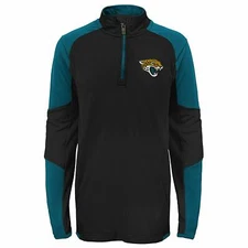 Outerstuff NFL Football Youth Boys Jacksonville Jaguars 1/4 Zip Performance Top