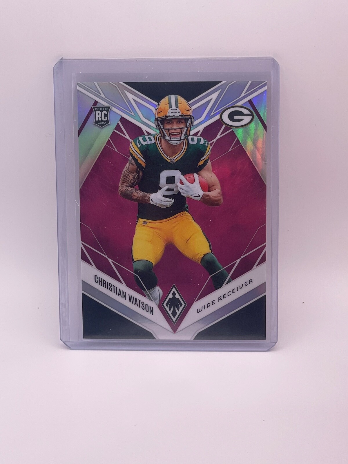 2022 PANINI PHOENIX CHRISTIAN WATSON #119 ROOKIE PINK PRIZMS /199 PACKERS RC
