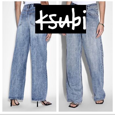 Ksubi Anti K Byron Straight Jeans Ripped 34