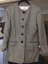 Black & White Checkered Women's Medium Mondi Jacket Coat Stunning 369(box 1)
