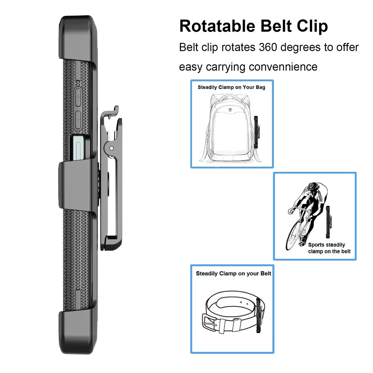 Takfox Custodia per Motorola G Stylus 5G 2024, con clip per cintura