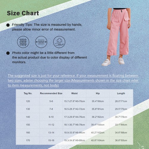 Kids Girls Trousers Holiday Sweatpants Fashion Pants Cotton Streetwear Outdoor - Picture 5 of 45