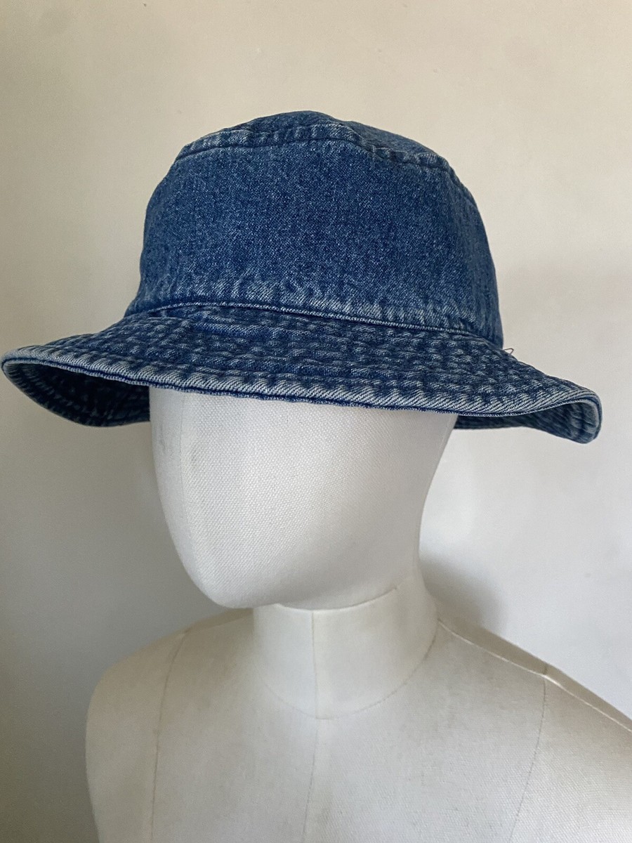 Vintage Gap Bucket Hat Blue Jean Unisex Small/Medium Vintage Gap Denim Bucket Hat - Side Snaps - Size Small  main image 3