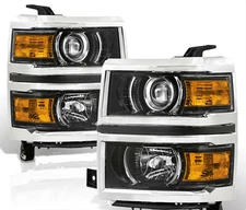 Pair Right and Left headlights OE style for 2014 2015 Silverado 1500 LTZ model