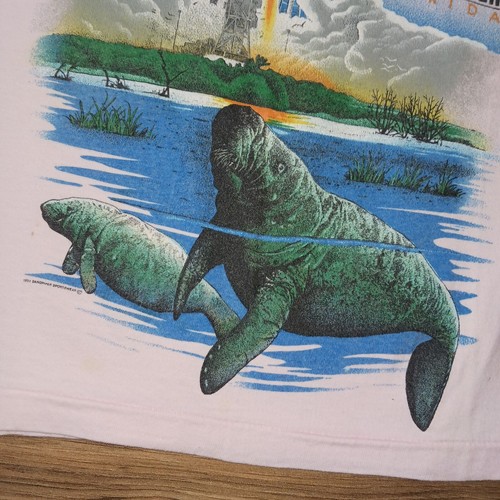 Vintage Kennedy Space Center T Shirt - Youth X Small (2-4) - Pink - Manatees - Picture 4 of 13