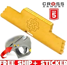 Cross Armory for Glok Gen 5 Pistol Gold Extended Slide Lock Take Down lever 