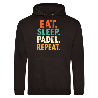 Eat Sleep Padel Repeat Erwachsene Hoodie lustig Padel Spieler Design Geschenk für Männer und...