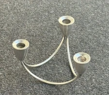 MODERNIST DUCHIN MID-CENTURY MODERN STERLING SILVER WEIGHTED 3 LIGHT CANDELABRA