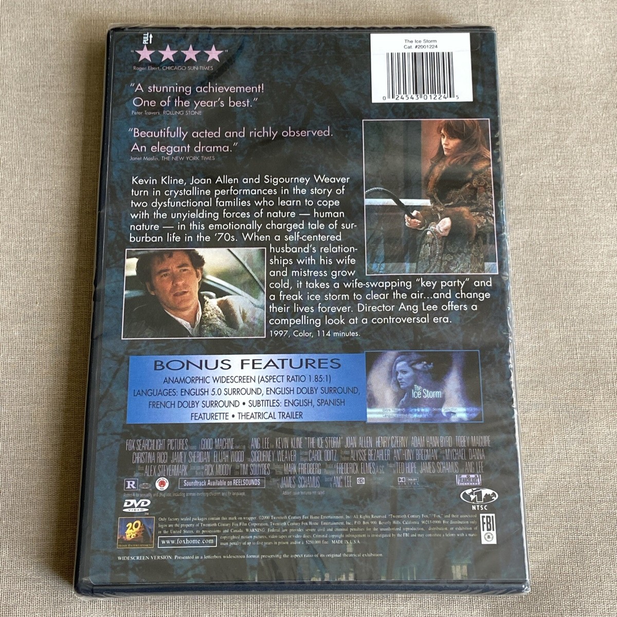 The Ice Storm (DVD 1997 NEW) 70s Suburban Drama Kevin Kline Joan