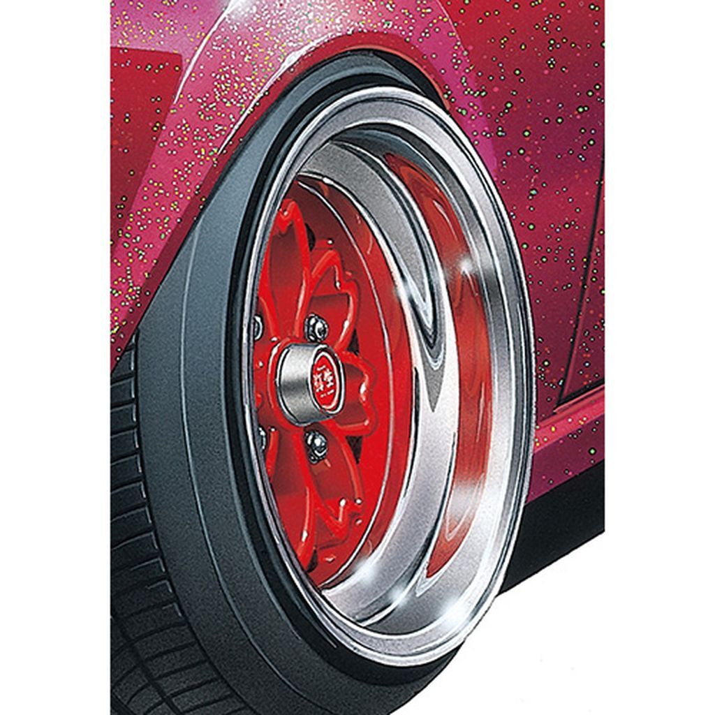 Aoshima 1/24 Yayoi 14inch Tire & Wheel Set Scale Model Car Aoshima 1/24 Yayoi 14inch Tire & Wheel Set Scale Model Car