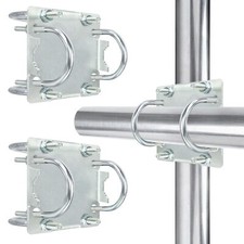 2pcs Antenna Mast Clamp Crossover Bracket Kit With U Bolts For 1"2" Od Poles Hea