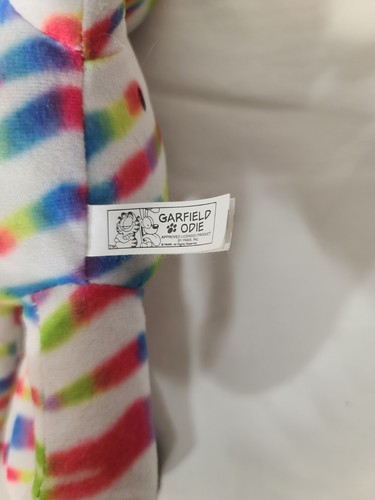 40th bday Garfield Cat Plush Multicolor Tie Dye Toy factory collectible Rainbow - Picture 7 of 10