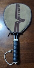 Vittert Racquetball Racquet Ball Racket Metal black leather handle Vintage
