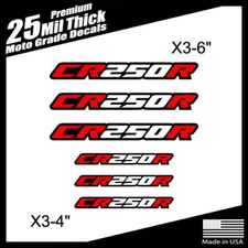 CR250R Decals thick moto grade material FREE SHIPPING!!