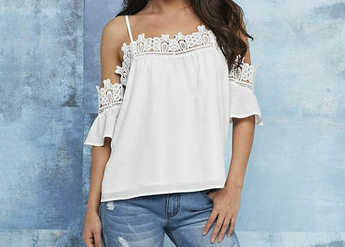 crochet cold shoulder top