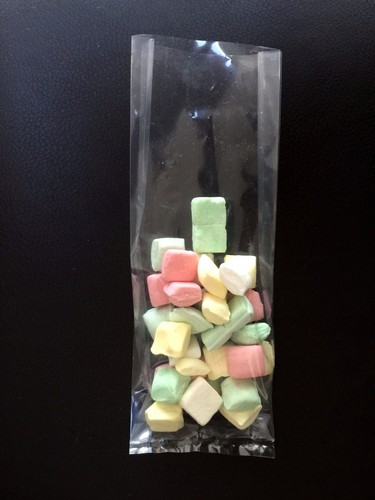 100 Gusseted Crystal Clear Cellophane Bags Wedding Favors, Baby shower Treat Bag - Picture 3 of 3