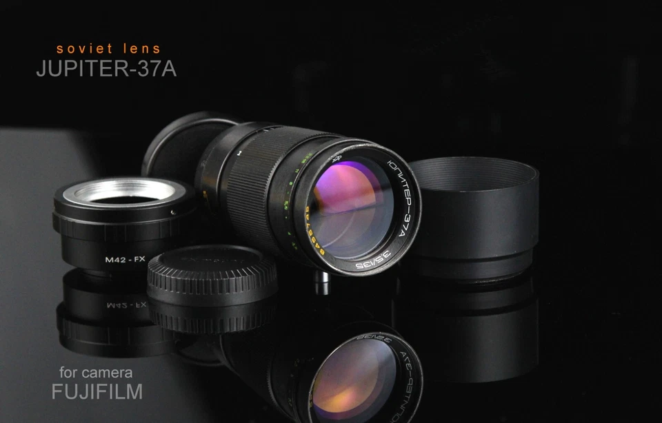 Lens JUPITER - 37A Telephoto 3,5/135 Copy Sonnar Mount M42 - FX Camera Fujifilm - Image 2 of 4