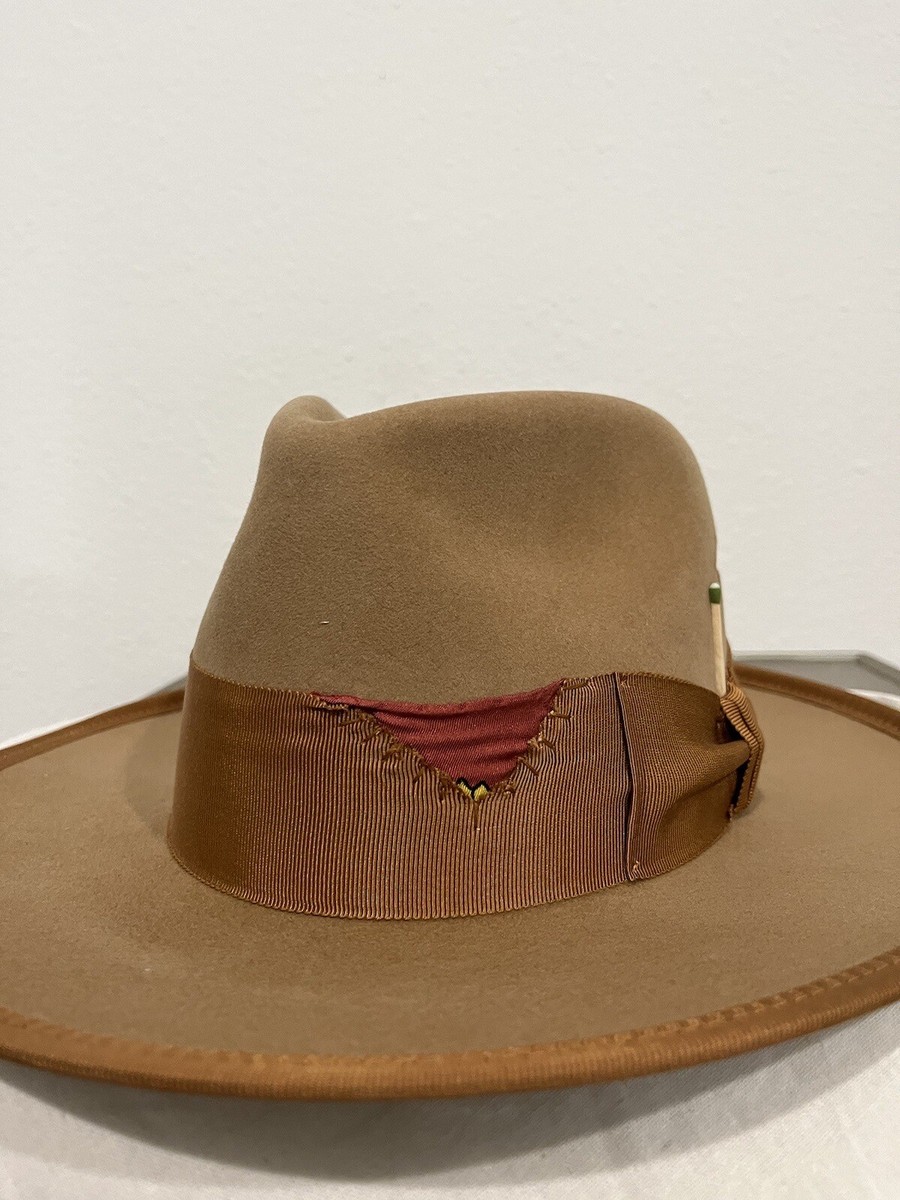 NICK FOUQUET HAT FEDORA 7 / 56 Dystopia Cafe Latte Brown TIP  display picture 2