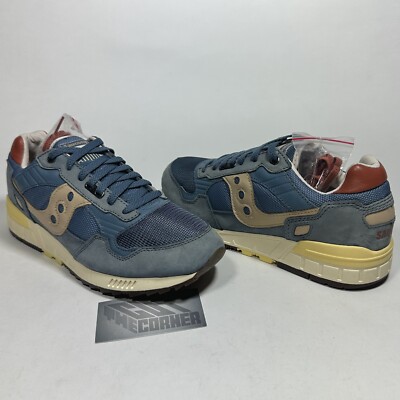 Saucony Shadow 5000 Premium Denim Yellow Blue Suede Leather S70776-1 Sample  sz