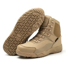 Men's Military Tactical Boots, 6" Waterproof Lightweight Combat Boots Non-slip