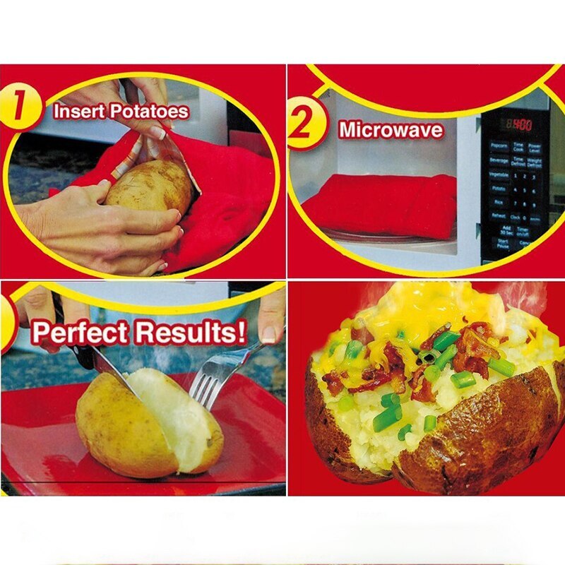 New Jacket Potato Microwave potato bag roasted Fast Reusable Washable