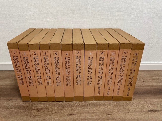 Frank Lloyd Wright Monograph Vol 1-12 Complete 12 Books Set Very