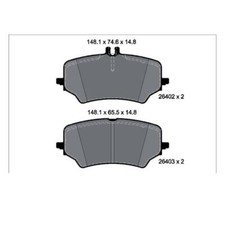 Textar 2640201 Bremsbelagsatz Scheibenbremse Hinten für Mercedes-Benz V295