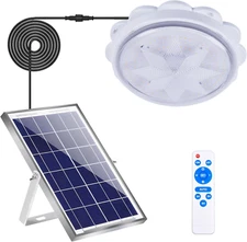 Solar Lights Indoor Home, Solar Shed Lights, Solar Porch Ceiling Light with Remo