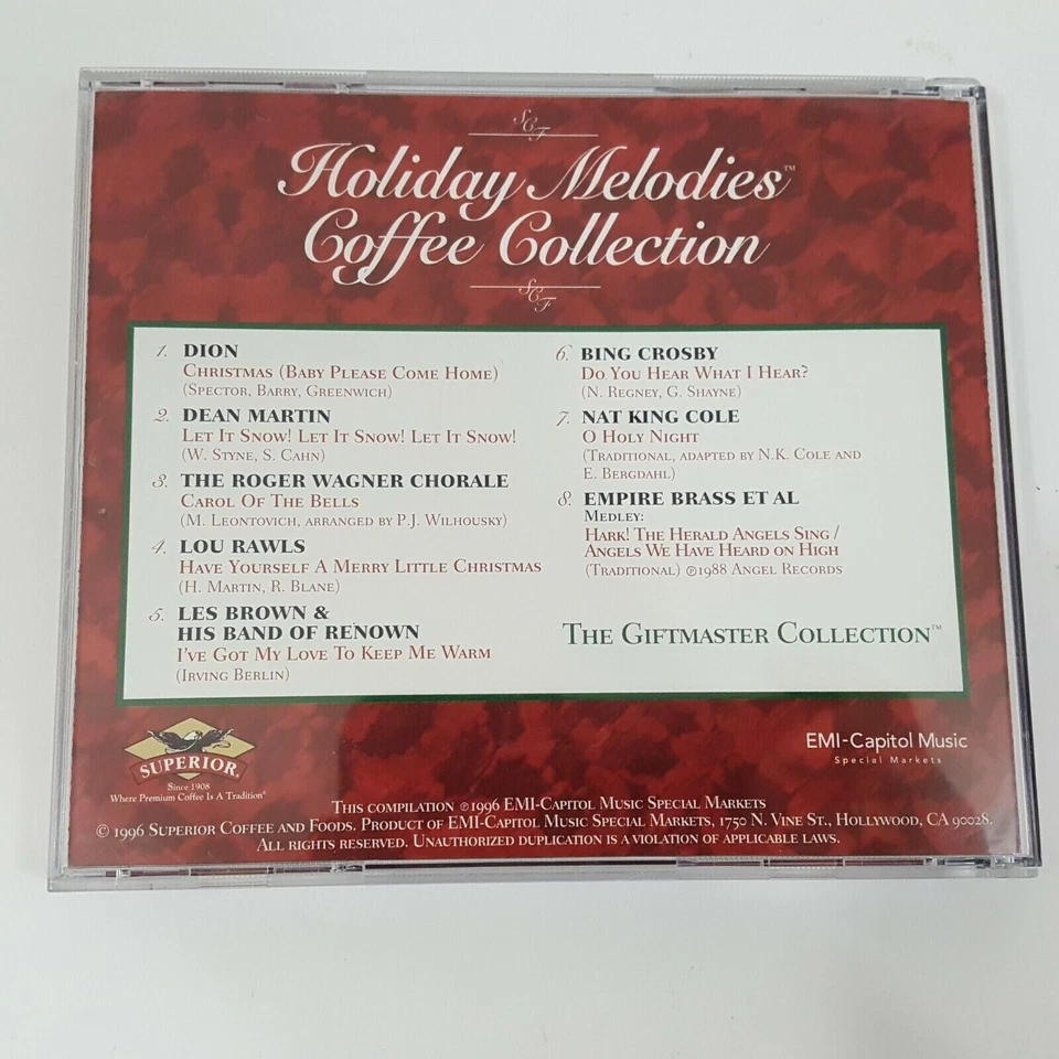 Superior Coffee Holiday Melodies Collection Christmas Music CD Giftmaster Edtion Foto 2 de 4