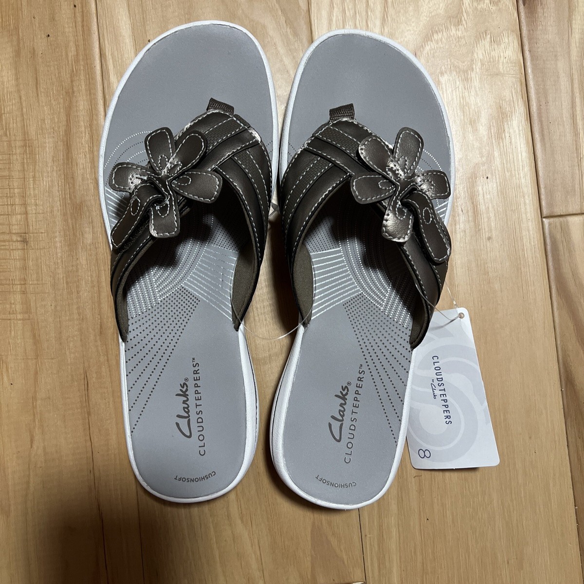 Clarks Cloudstepper Brinkley Flora Women's Flip Flop Sandals Size