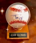 Juan Guzman Autographed Official Major League Baseball in Ball Qube