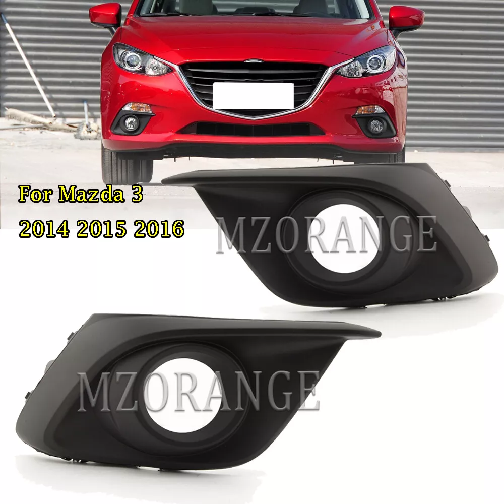 Front Bumper Fog Light Lamp Cover Bezels For Mazda 3 2014 2015 2016 Left &  Right