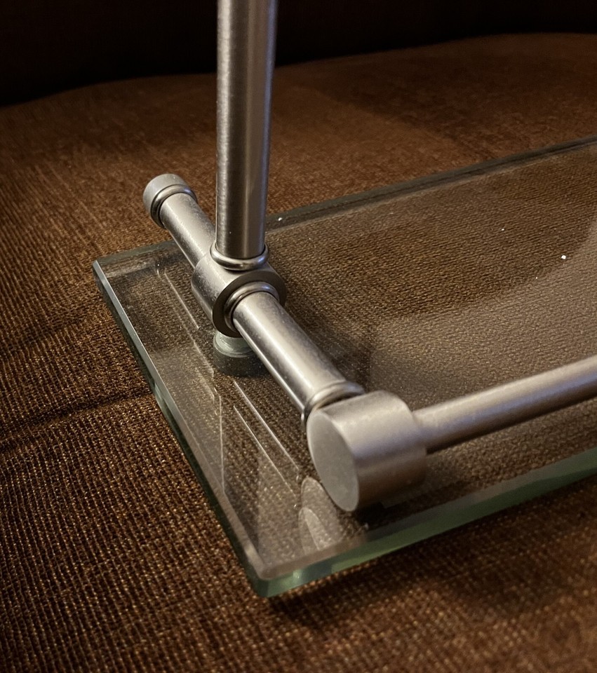 Allied Brass 2-Tier Wall Mount Glass Bath Shelf 22in x 8in x 5in Brushed Nickel | eBay