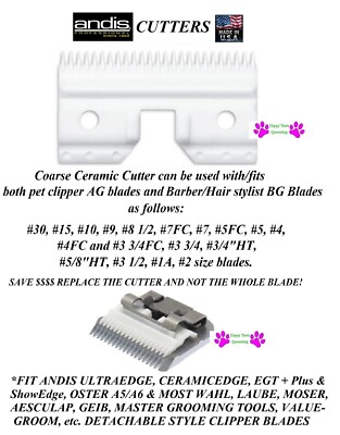 Andis CeramicEdge Coarse Replacement Clipper Blade CERAMIC Cutter*Fits 5/8HT,10