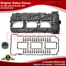 Valve Cover W Gasket Oil Cap For Bmw N55b30 335i 535i 640i 740i X3 X5 X6 3.0l