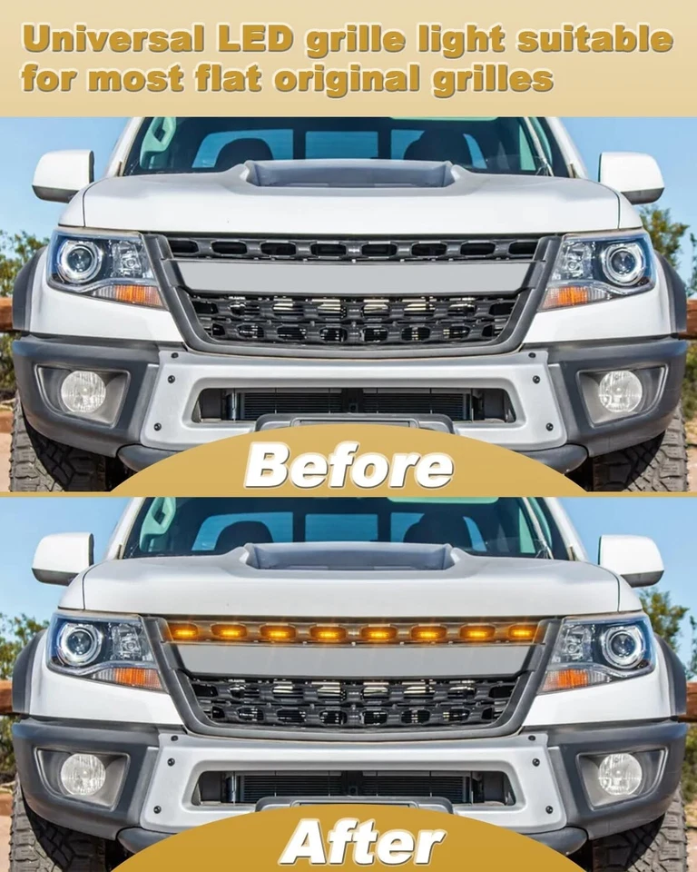 LED Grill Light for Chevrolet Colorado 2015-2024 Raptor Grill Lights Accessories - Image 2 of 4