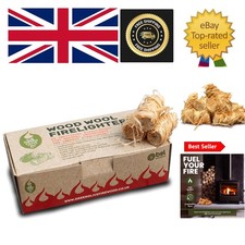 Odorless Wood Wool Firelighters - 24 Eco-Friendly Tablets for Reliable Grilling 0.50 per lighter