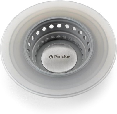 Polder Pop-Up Sink Strainer and Stopper, Silicone Sink Stopper, Kitchen Sink Sto