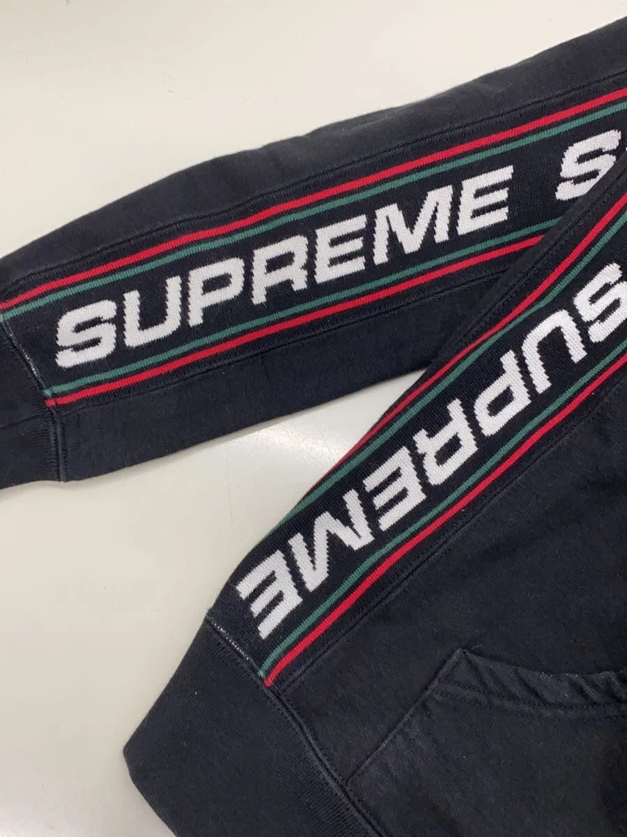 Felpa con cappuccio SUPREME cotone BLK testo costina con cappuccio usata