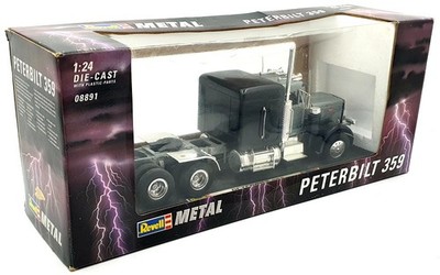 Revell 1/24 Scale 08891 - Peterbilt 359 Truck - Black/ Bare Metal Revell 1/24 Scale 08891 - Peterbilt 359 Truck - Black/ Bare Metal