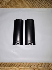 2 Nintendo Wii Remote Controller Battery Door Cover OEM - Black - AUTHENTIC