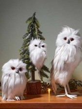 Snowy Owl Xmas Décor Home Ornament Christmas Decoration Hanging Pendant 13-27cm