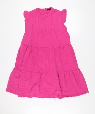 Samt Herz Damen Rosa Etuikleid L Knielang Ärmellos Freizeit