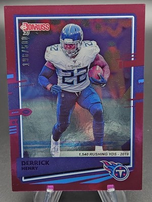 Derrick Henry 2020 Panini Donruss Season Stat Line 196/500
