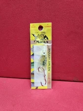 Mack's "Pee Wee Hoochie" 1.5" Fishing Lure "UV Chartreuse / Blue Speckle" NOS !!