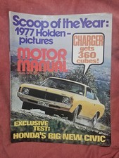 Motor Manual magazine August 1974,Charger 770,Civic,Renault 12GL,Escort 1300 XL