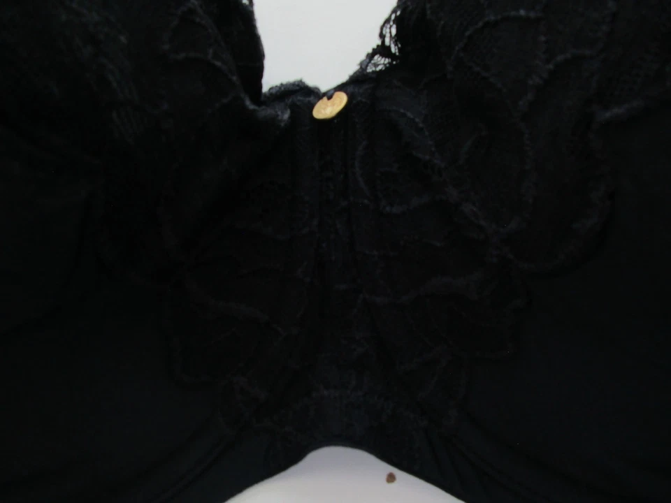 Sujetador Natori 734115 Flor Satinada Figura Completa Sin Forro UW Negro 34H $70 U13.J1 Foto 2 de 4